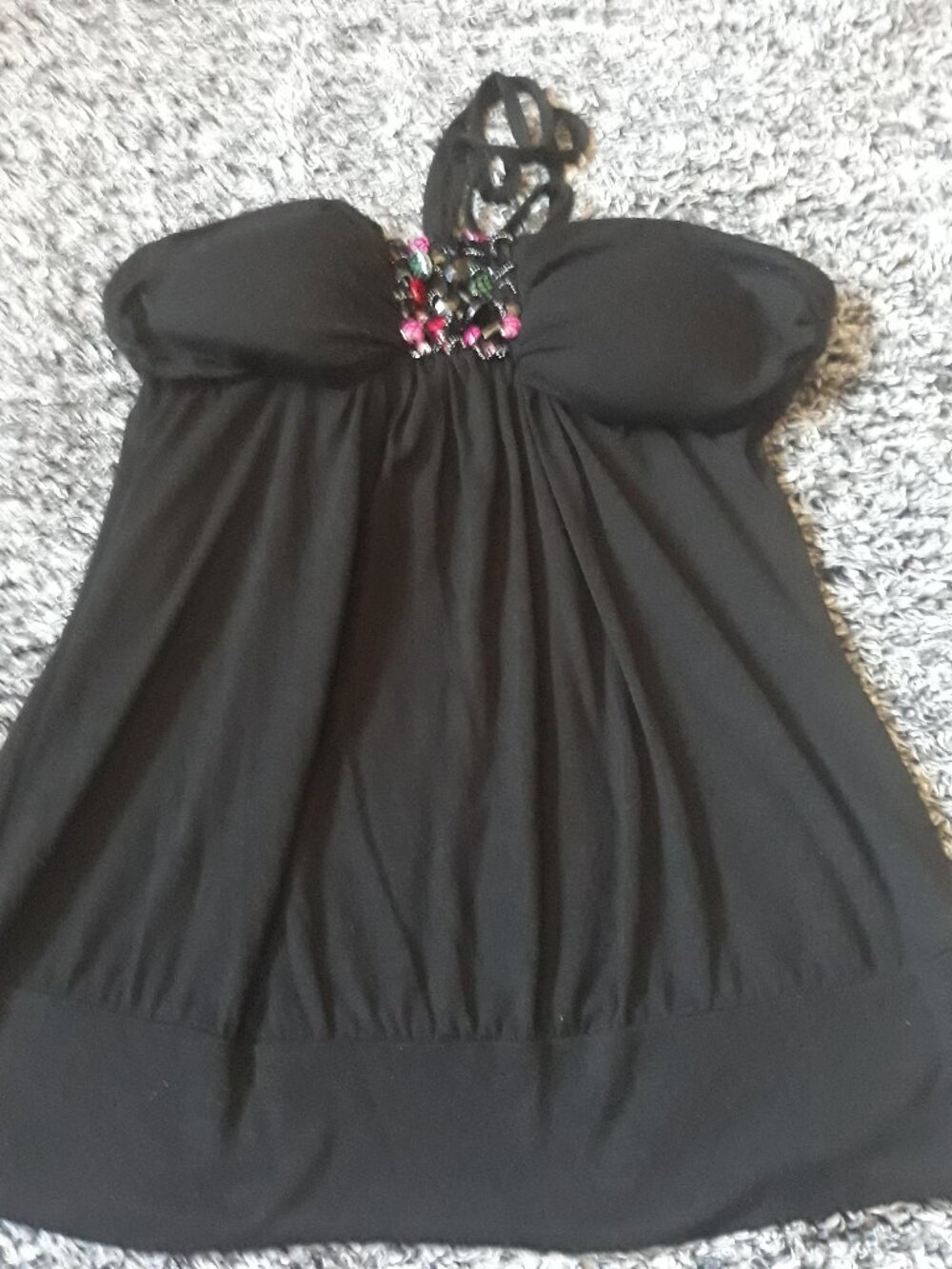 Eyelash Couture Black Halter Top